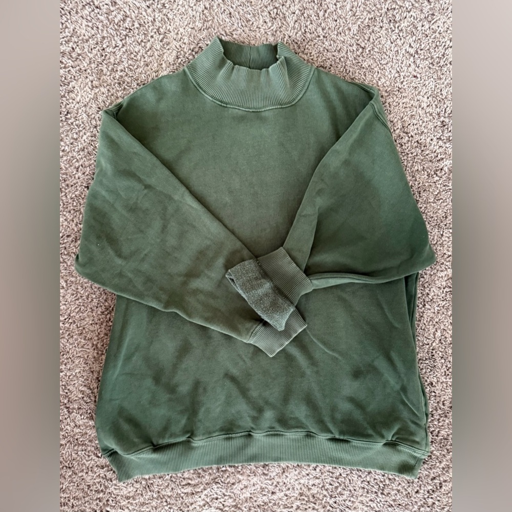 Aerie Green Mock Neck Sweater - Picture 4 of 4